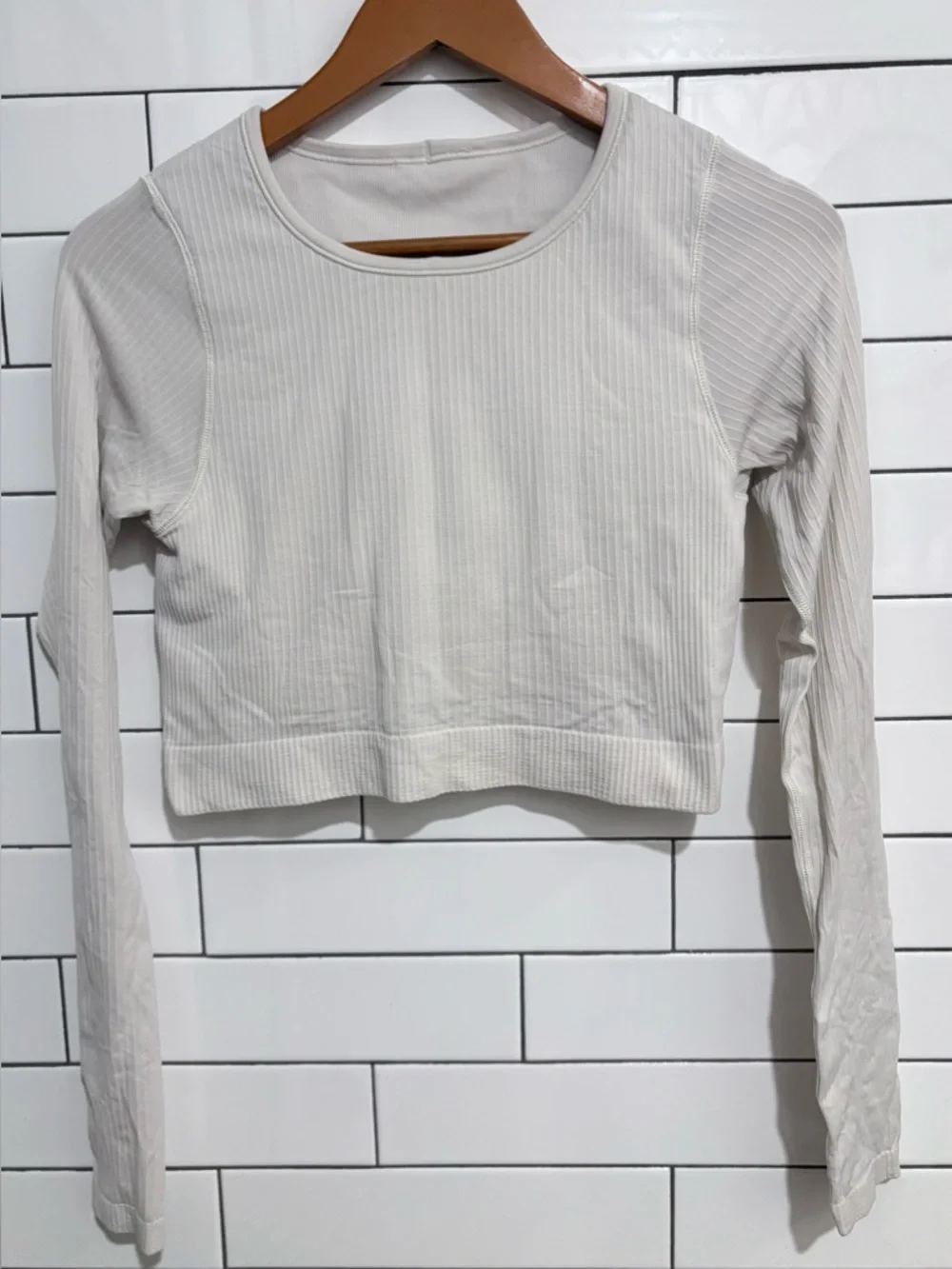 Lululemon Ebb to Street Long Sleeve Top White Opal 8